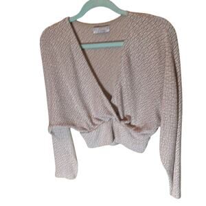 Urban Outfitters Women's Beige Open Neck Sweater Blouse.  S/P.